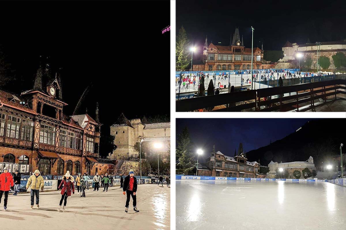 Brașov (Kronstadt) … der Eisplatz ist eröffnet 